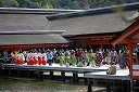 Procession visiting Itsukushima shrine