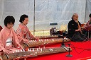 Playing of harp and bamboo flute