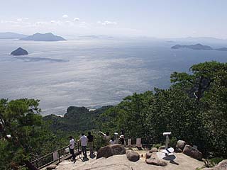 the scenery of the sea from the viewing platform